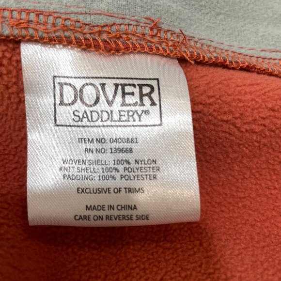 Dover Saddlery Quilted Puffer Jacket Women XXS Full Zip Pockets Riding Orange - Picture 5 of 6